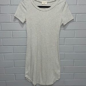 Cream and gray dress